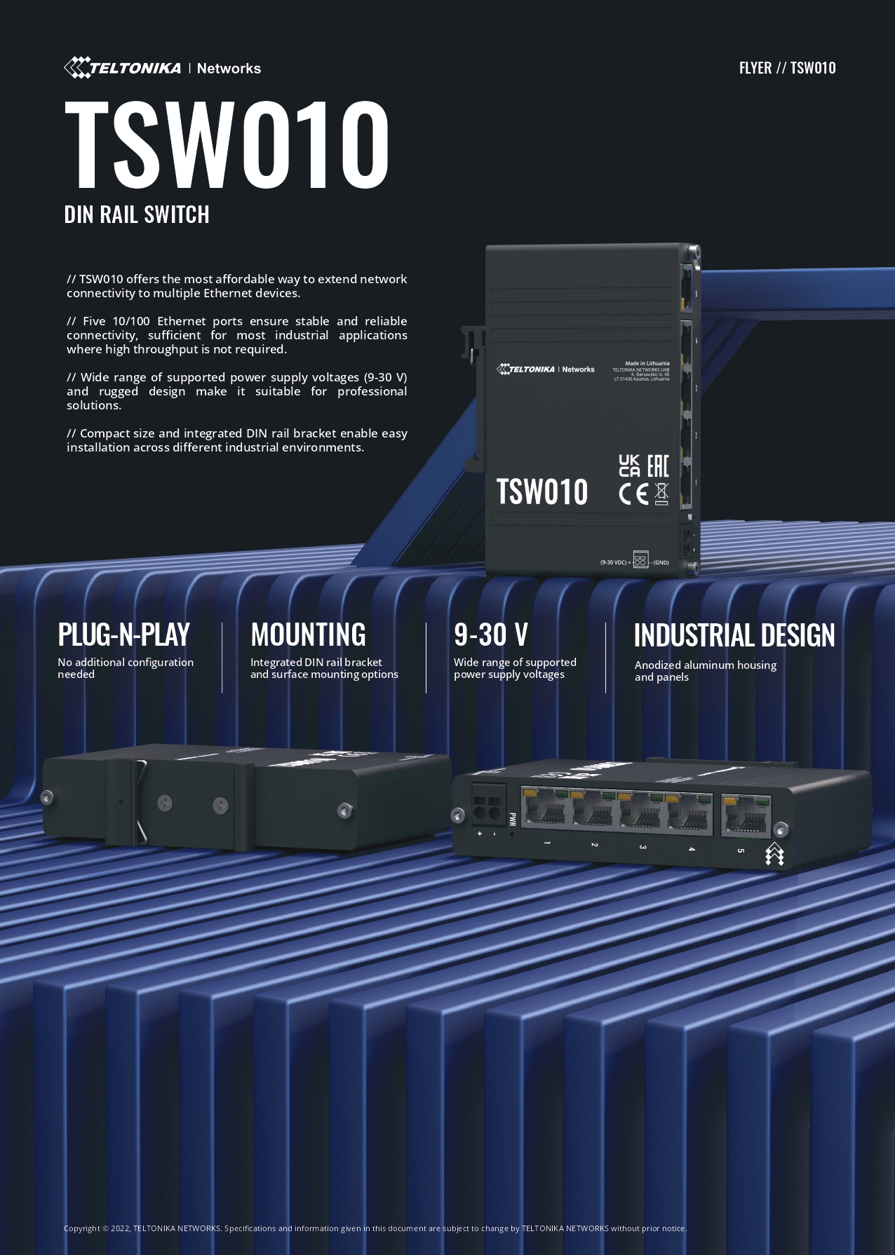 TELTONIKA INDUSTRIAL CELLULAR ROUTER FOR RELIABLE CONNECTIVITY