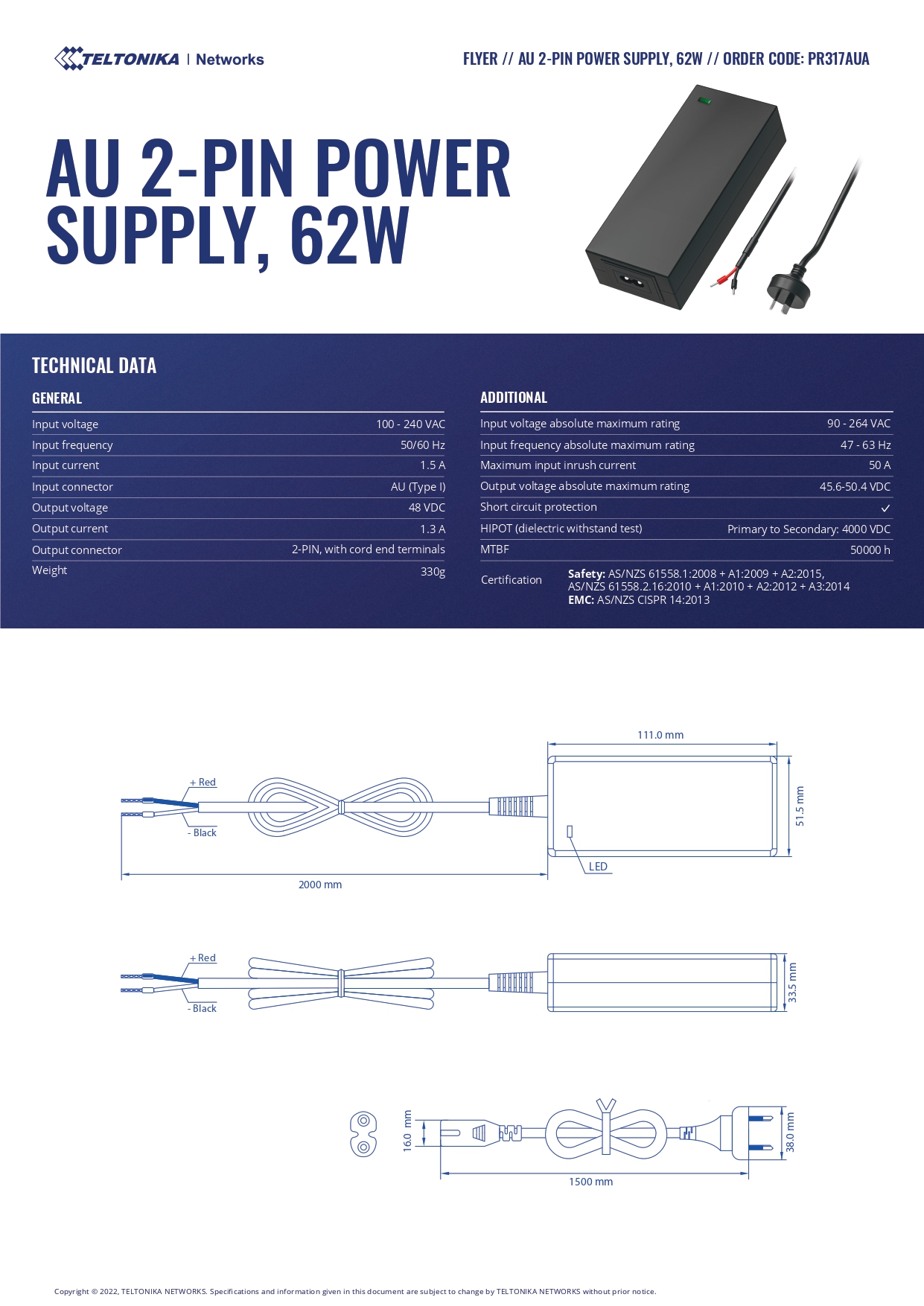 TELTONIKA PR317AUA HIGH-GAIN EXTERNAL ANTENNA FOR RELIABLE CONNECTIVITY