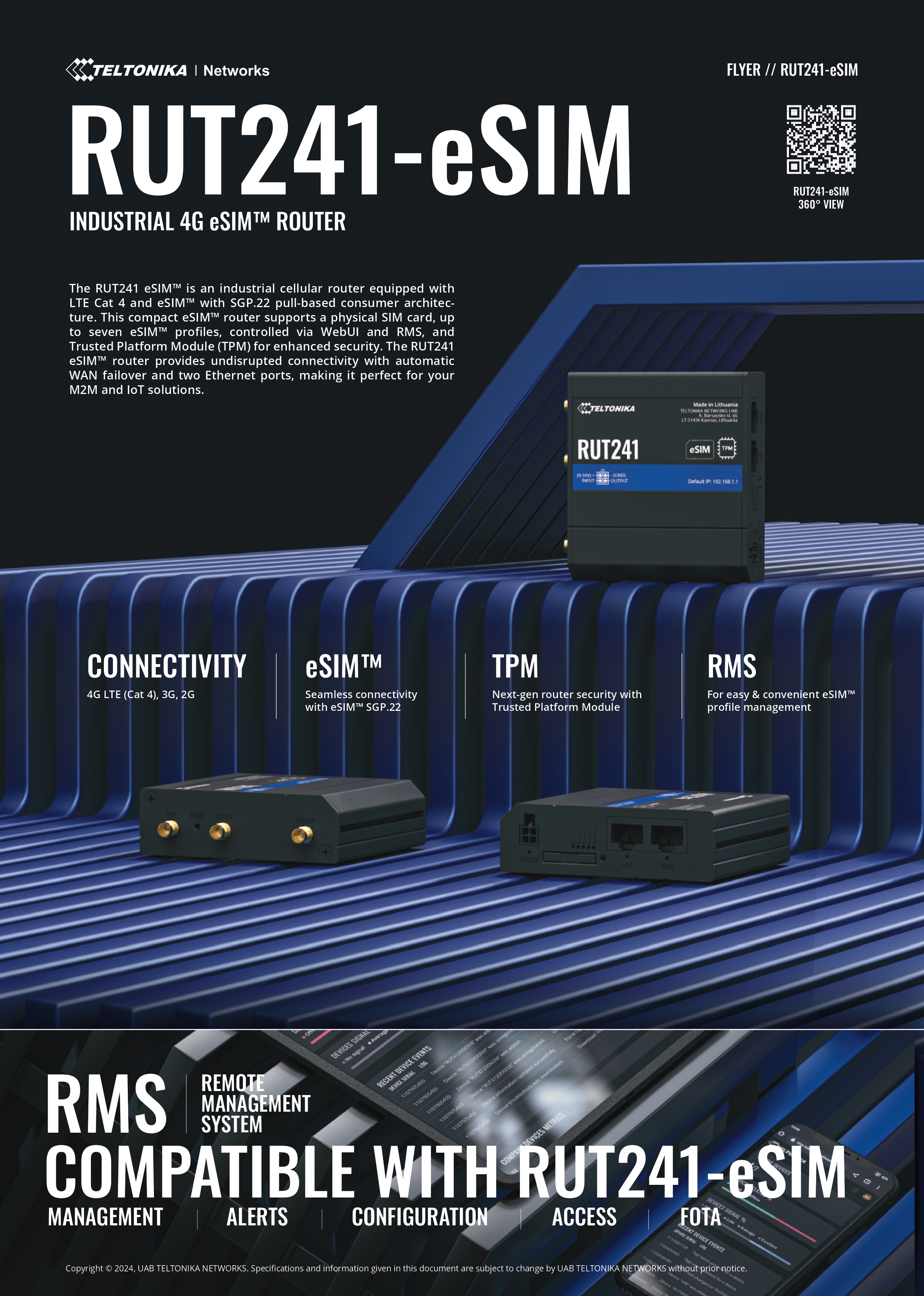 TELTONIKA RUT241 4G LTE INDUSTRIAL ROUTER | RELIABLE CONNECTIVITY