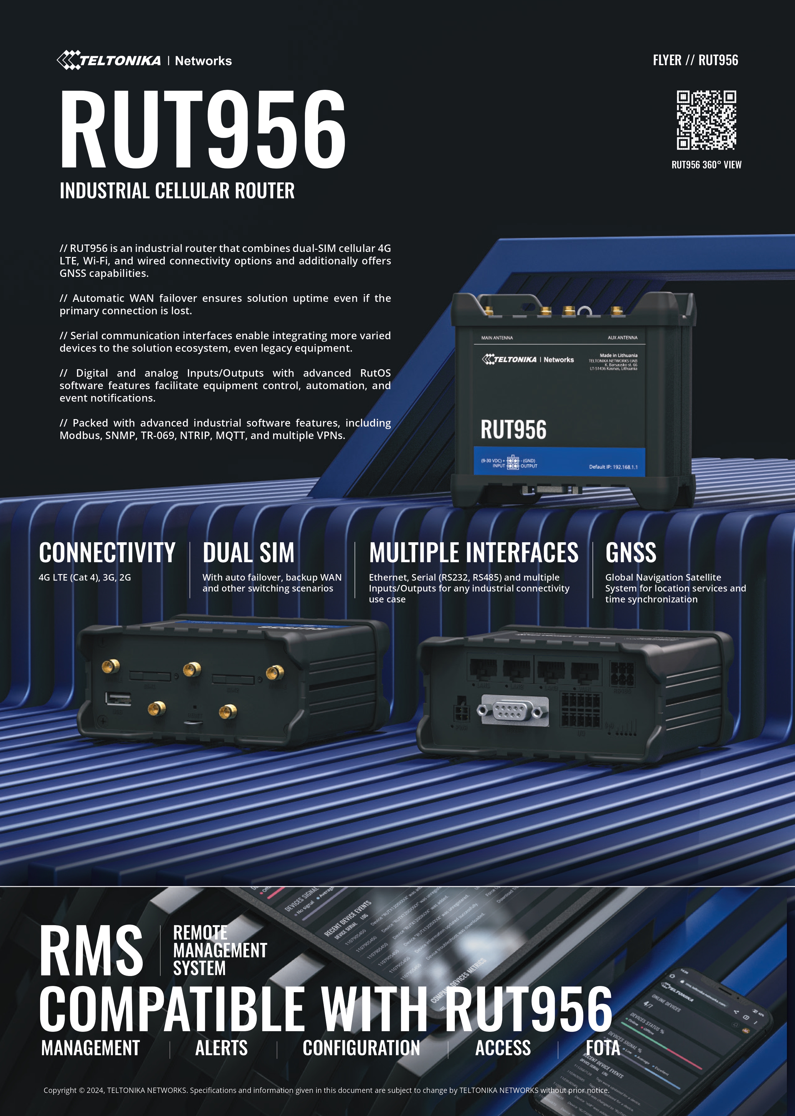 TELTONIKA RUT956 4G LTE ROUTER FOR RELIABLE CONNECTIVITY