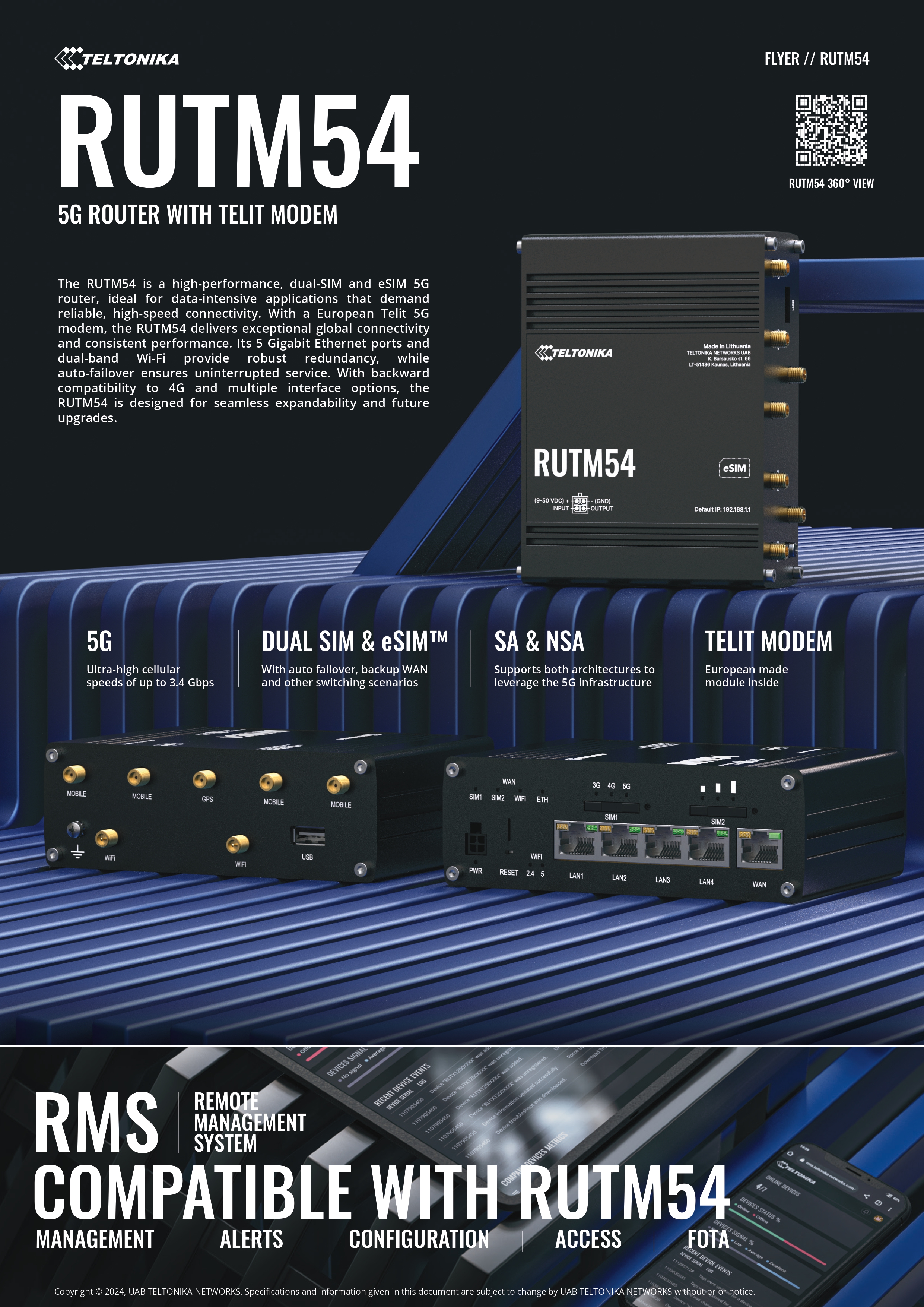 TELTONIKA RUTM55 MOBILE ROUTER FOR RELIABLE CONNECTIVITY