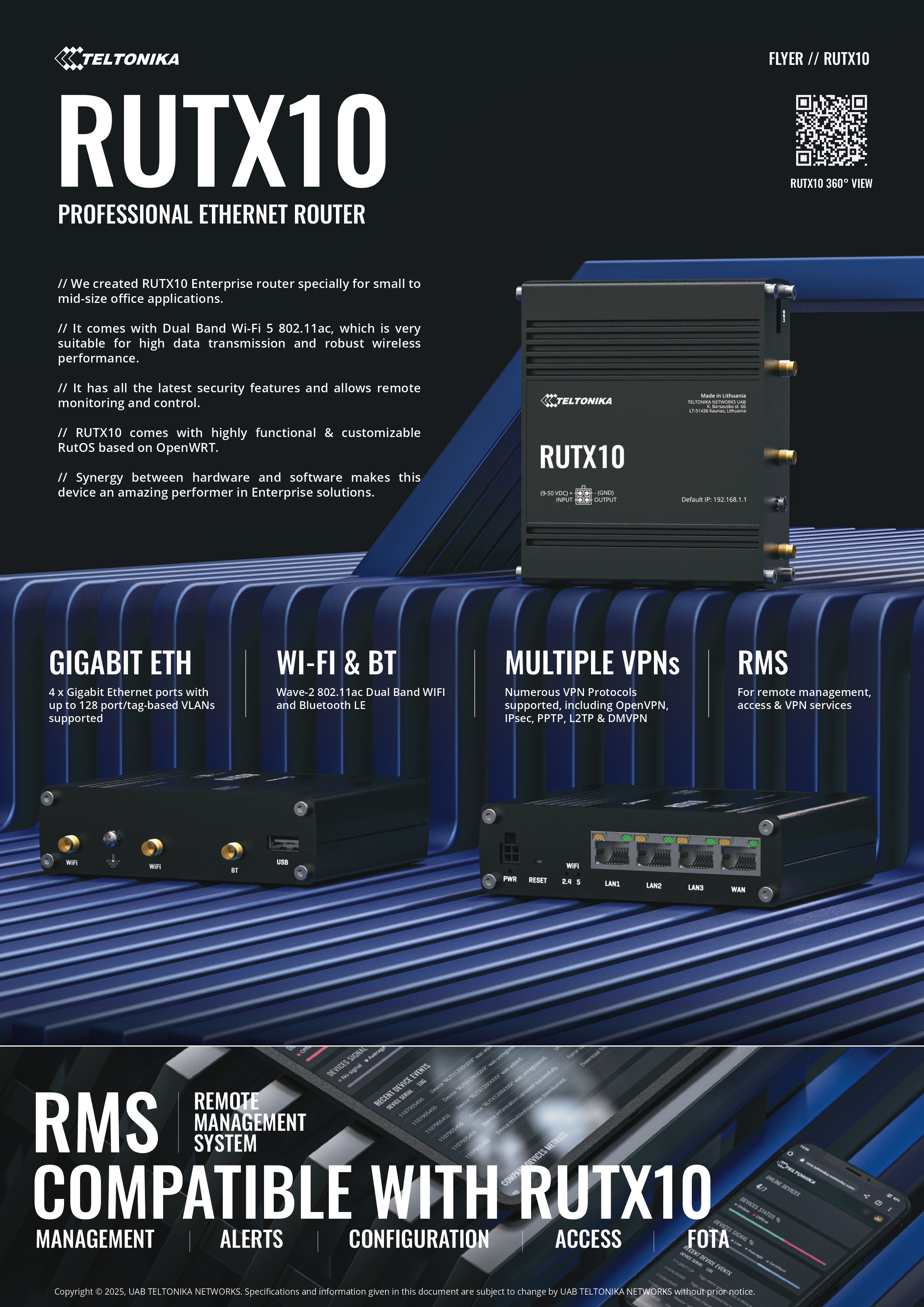TELTONIKA RUTX10 INDUSTRIAL 4G LTE ROUTER FOR RELIABLE CONNECTIVITY