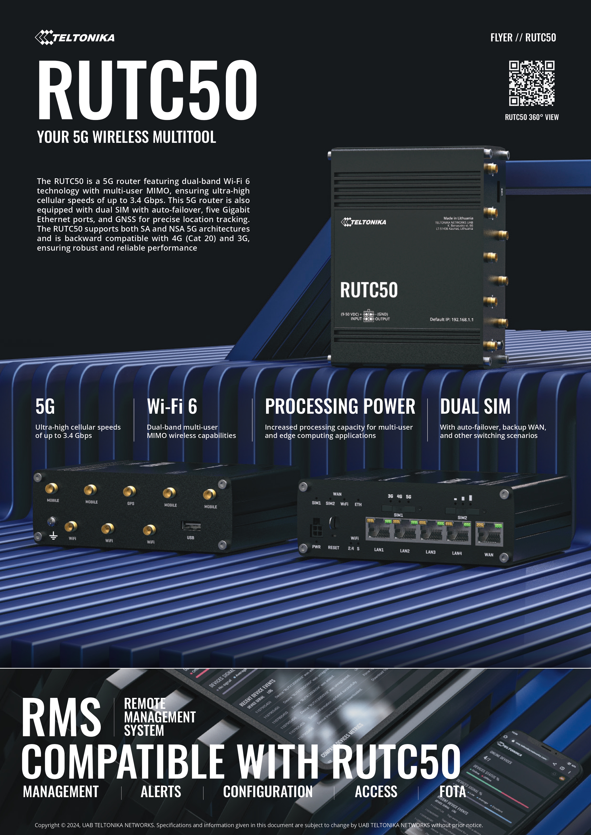 TELTONIKA RUTX50 5G/LTE INDUSTRIAL ROUTER FOR RELIABLE CONNECTIVITY
