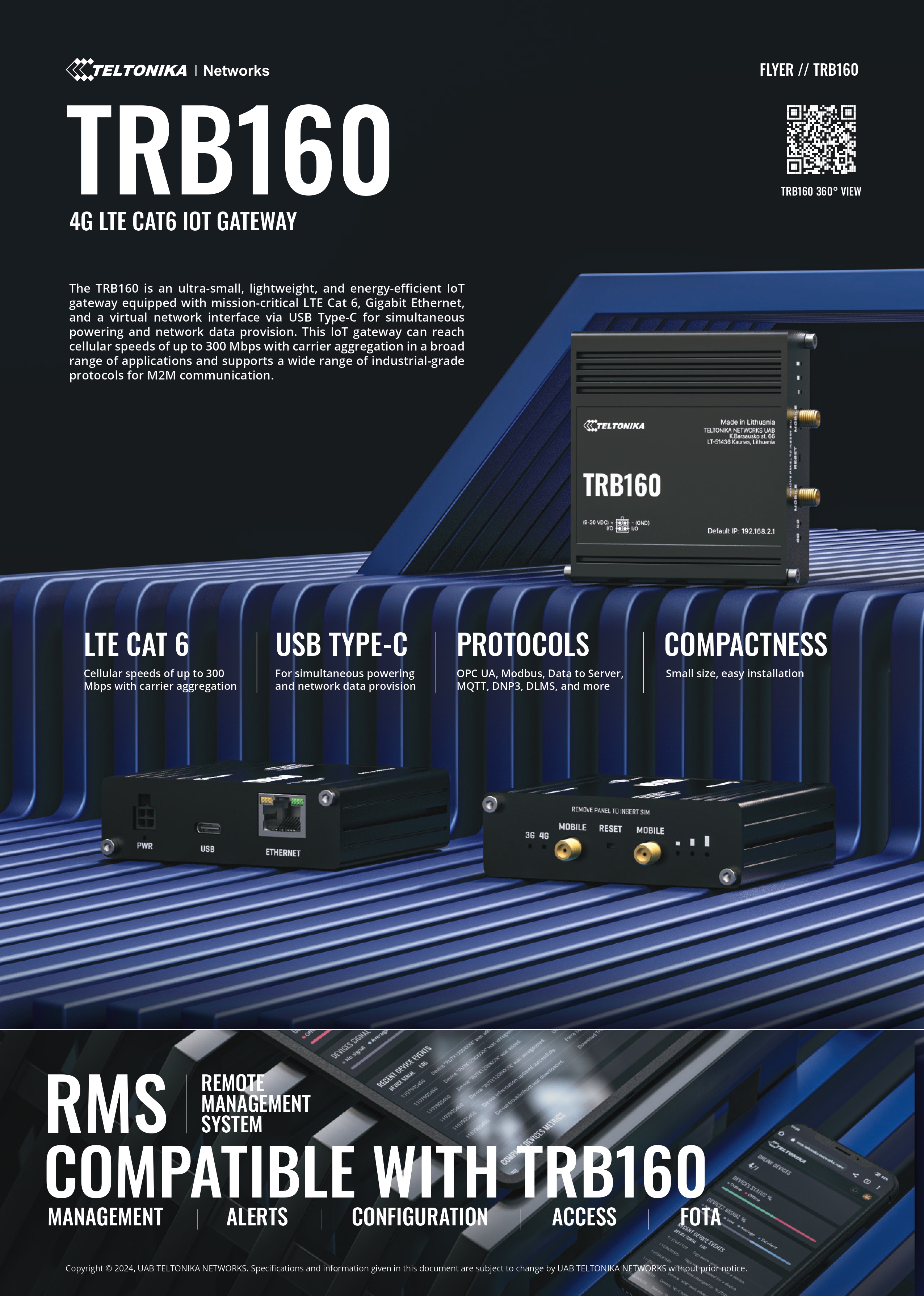 TELTONIKA TRB160 INDUSTRIAL 4G LTE ROUTER FOR RELIABLE CONNECTIVITY