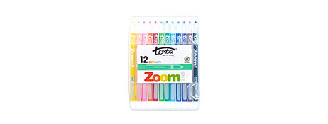 TEXTA ZOOM TWIST CRAYONS - BRIGHT, SMOOTH COLOURING FOR KIDS