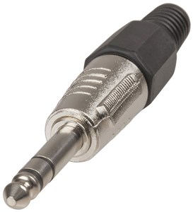 UNSPECIFIED MANUFACTURER (ASSUMING GENERIC PRO AUDIO COMPONENT) HEAVY DUTY 6.5MM PRO METAL STEREO AUDIO PLUG - RELIABLE CONNECTION