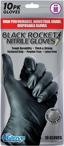 BLACK ROCKET NITRILE GLOVES - TOUGH DISPOSABLE PROTECTION