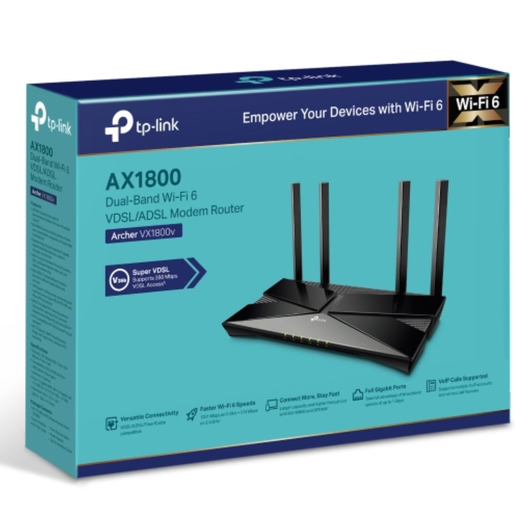 TP-LINK ARCHER VX1800V WI-FI 6 MODEM ROUTER FOR GERALDTON