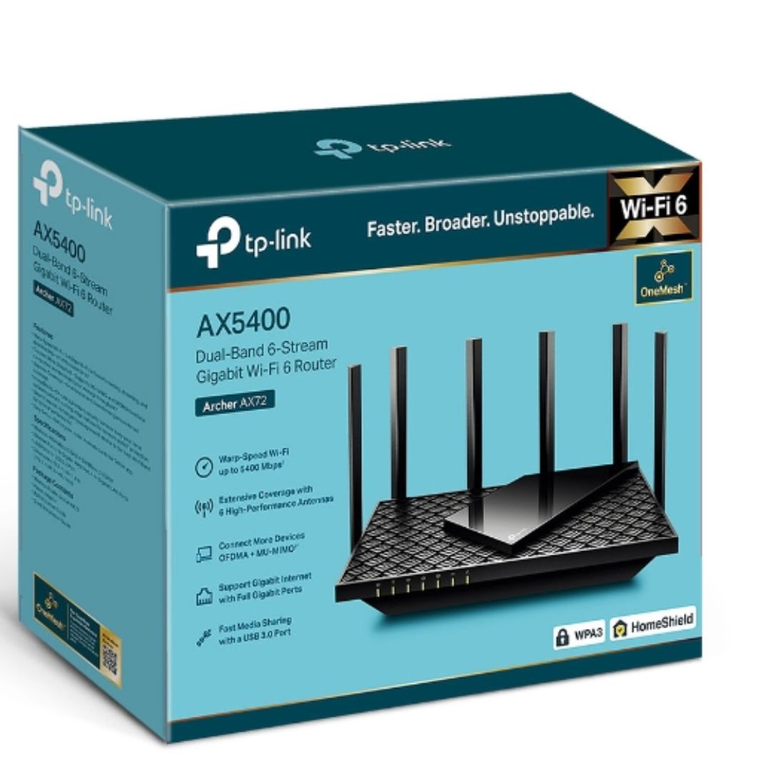 TP-LINK ARCHER AX72 AX5400 WI-FI 6 ROUTER FOR FAST HOME INTERNET