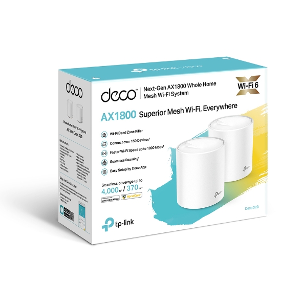 TP-LINK DECO X20 MESH WI-FI 6 SYSTEM (2-PACK) FOR GERALDTON HOMES