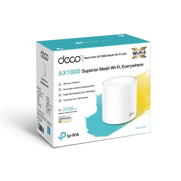 TP-LINK DECO X20 MESH WI-FI 6 SYSTEM (1-PACK) FOR HOME
