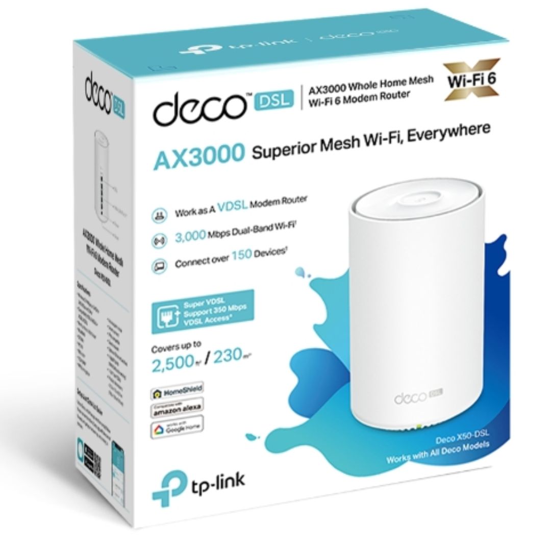 TP-LINK DECO X50 MESH WI-FI 6 SYSTEM (1-PACK) FOR FAST HOME INTERNET