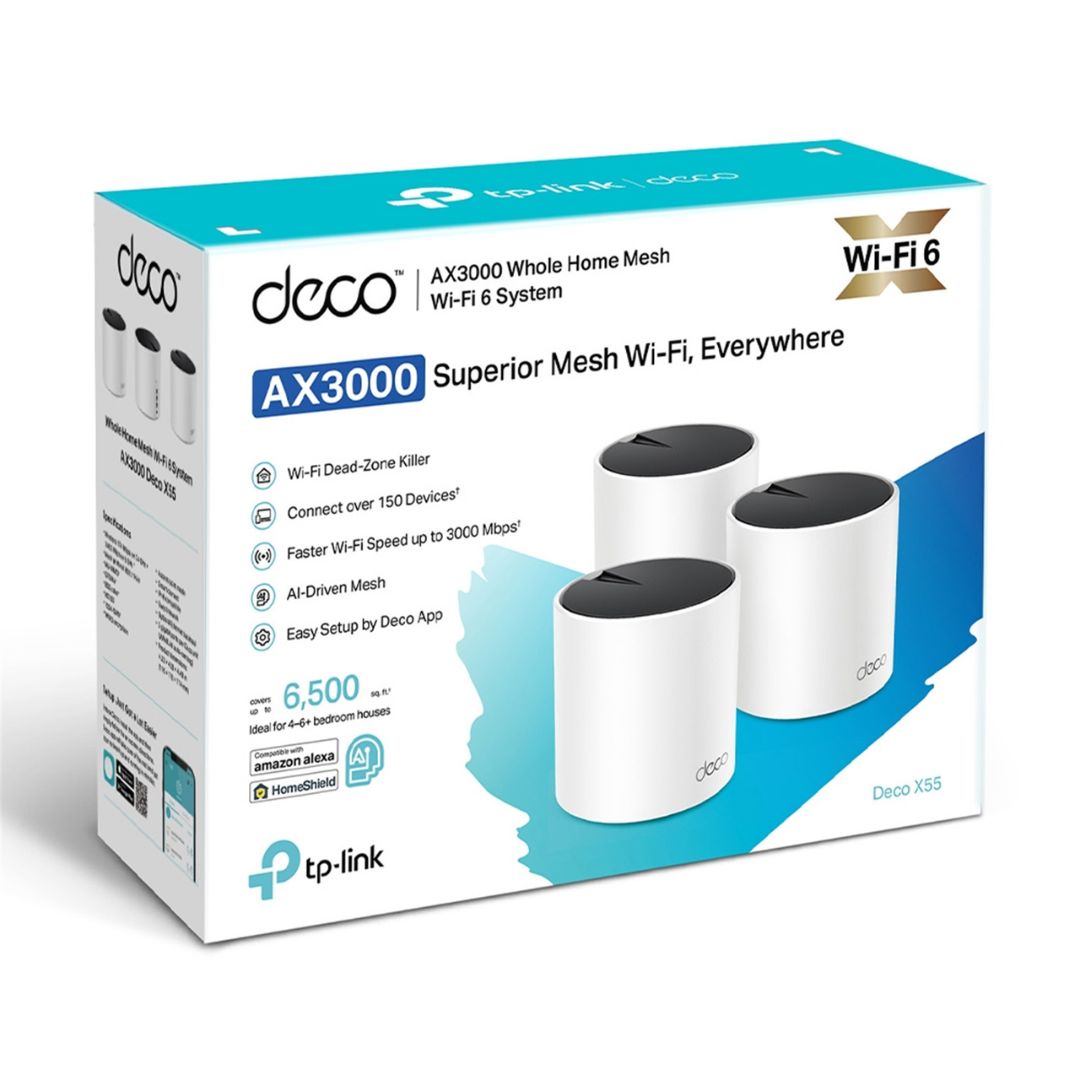 TP-LINK DECO X55 MESH WI-FI 6 SYSTEM (3-PACK)