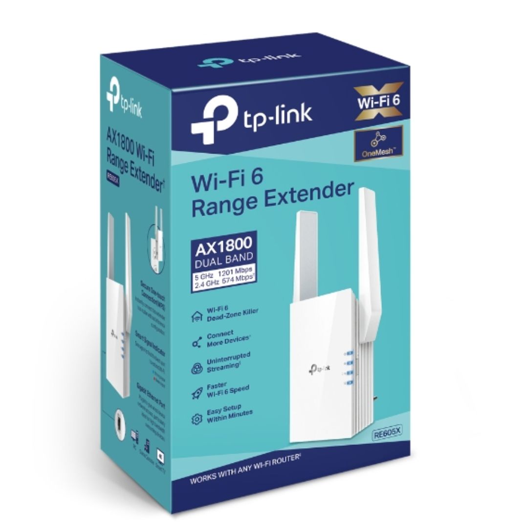 TP-LINK RE605X WI-FI 6 RANGE EXTENDER FOR FAST HOME COVERAGE
