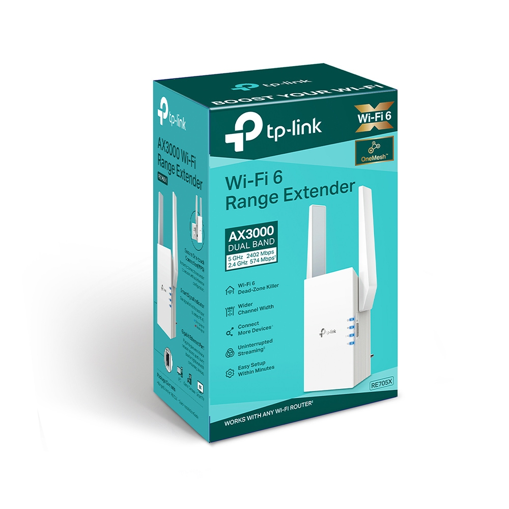TP-LINK RE705X WI-FI 6 RANGE EXTENDER FOR SEAMLESS COVERAGE
