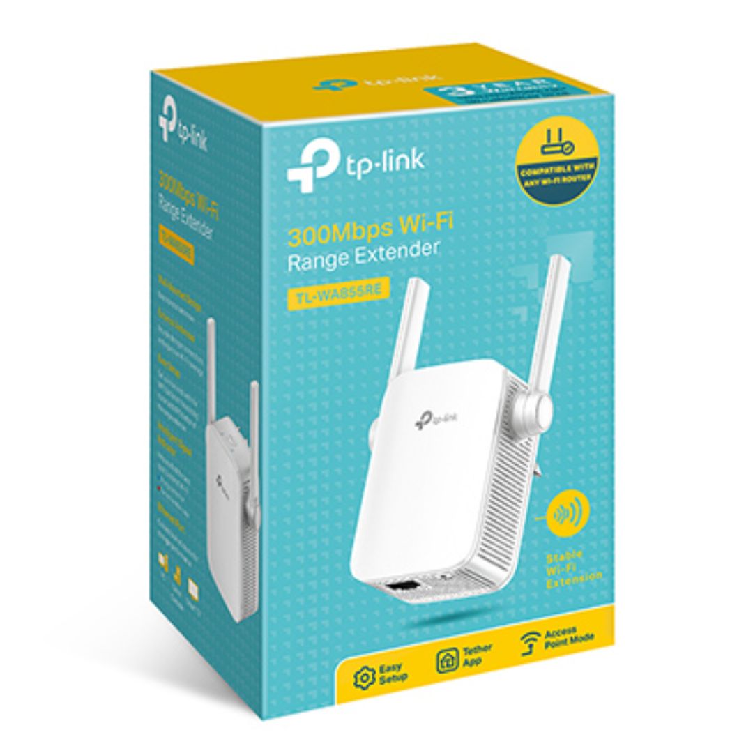 TP-LINK WI-FI RANGE EXTENDER TL-WA855RE FOR BETTER COVERAGE