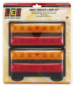 UNSPECIFIED MANUFACTURER 2 BAR TRAILER & CARAVAN LIGHT SET WITH ILLUMINATOR