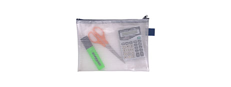 UNKNOWN MANUFACTURER DURABLE TRANSPARENT MESH PENCIL CASE FOR EXAMS & OFFICE USE