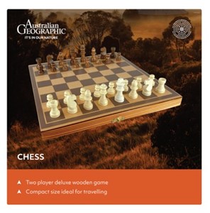 AUSTRALIAN GEOGRAPHIC TRAVEL CHESS SET FOR ON-THE-GO FUN