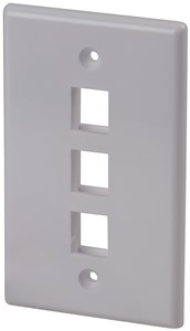 UNBRANDED/GENERIC (ASSUMING KEYSTONE IS A TYPE, NOT A SPECIFIC BRAND BASED ON INPUT) KEYSTONE WALL PLATE TRIPLE WHITE FOR FLUSH MOUNT INSTALLATIONS