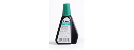 TRODAT WATER BASED STAMP PAD INK - 28ML GREEN REFILL