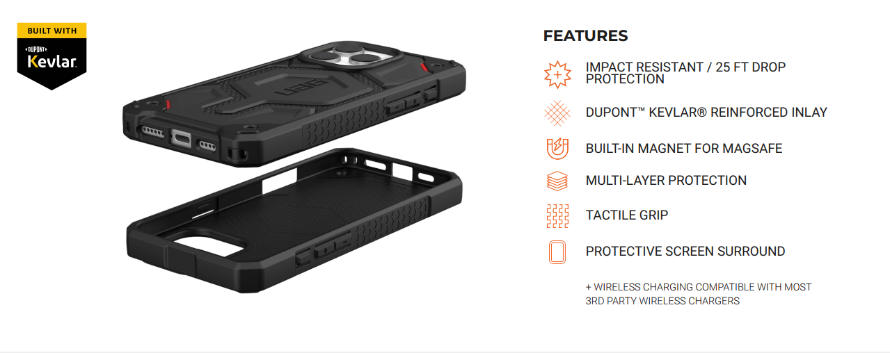 UAG PATHFINDER CASE FOR IPHONE 15 PRO MAX - RUGGED PROTECTION