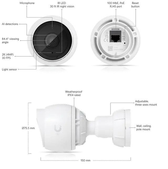 UBIQUITI UNIFI G5 BULLET CAMERA | RELIABLE OUTDOOR SECURITY
