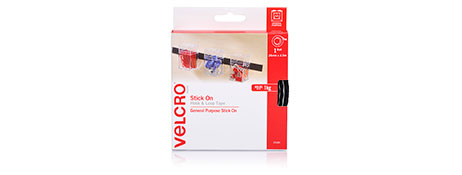 VELCRO BRAND STICK ON TAPE FOR EASY INDOOR HANGING