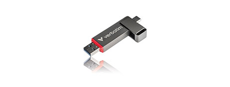 VERBATIM DUAL QUICKSTICK USB-C/A SSD SPEED FLASH DRIVE
