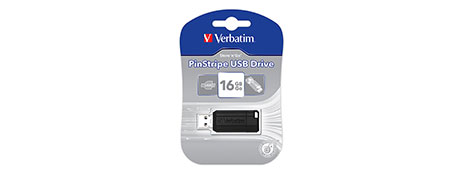VERBATIM STORE 'N' GO PINSTRIPE USB DRIVE - RELIABLE STORAGE