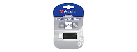 VERBATIM STORE 'N' GO PINSTRIPE USB DRIVE - RELIABLE STORAGE