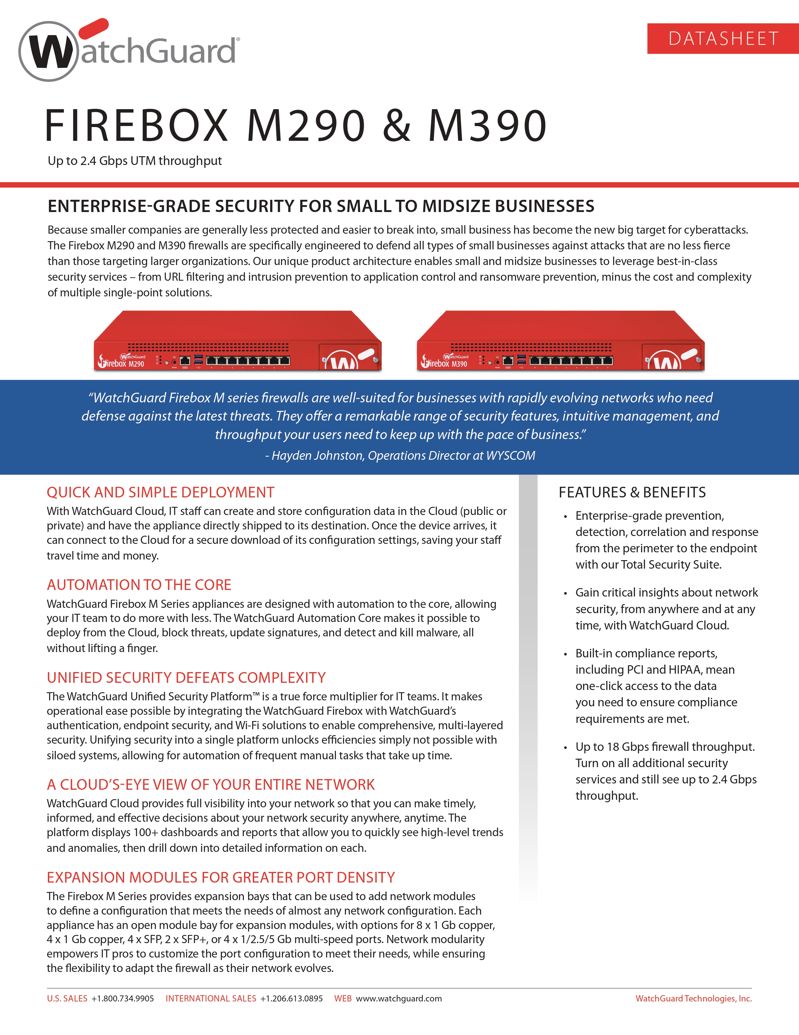 WATCHGUARD 3900 SERIES FIREWALL APPLIANCE FOR NETWORK SECURITY