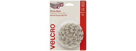 VELCRO® BRAND WHITE STICKY BACK FASTENERS FOR EASY ORGANIZATION
