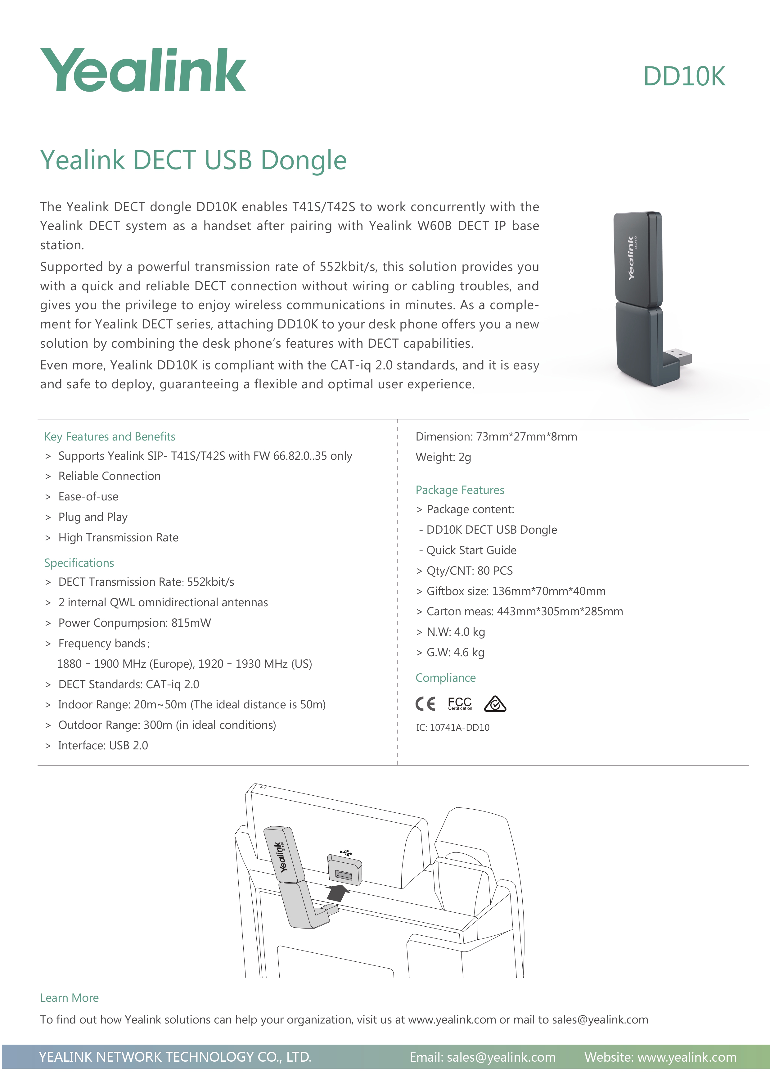 YEALINK DD10K CORDLESS HEADSET FOR ENHANCED OFFICE COMMUNICATION