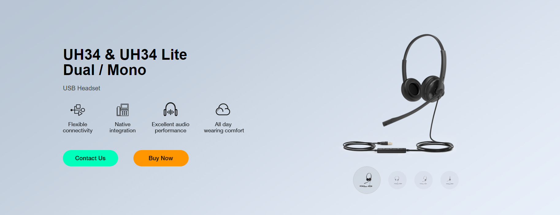 YEALINK UH34 MONO USB HEADSET FOR CLEAR CALLS