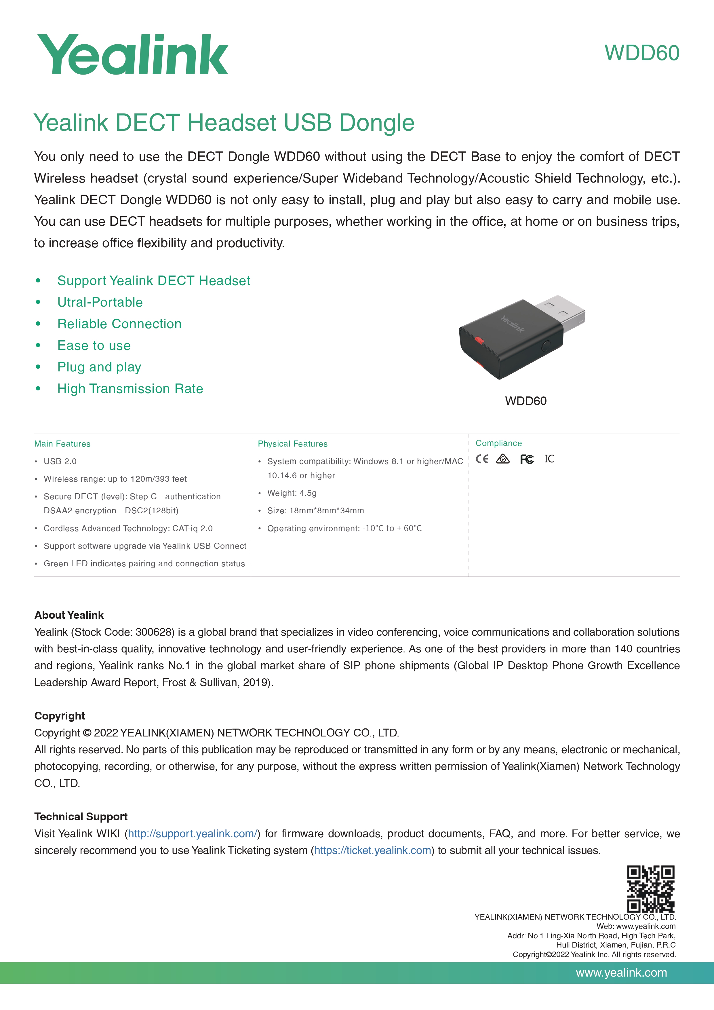 YEALINK WDD60 WIRELESS PRESENTATION HUB FOR GERALDTON OFFICES