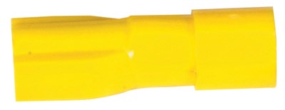 GENERIC ELECTRICAL COMPONENTS 50 PACK YELLOW FULLY INSULATED FEMALE SPADE CONNECTORS
